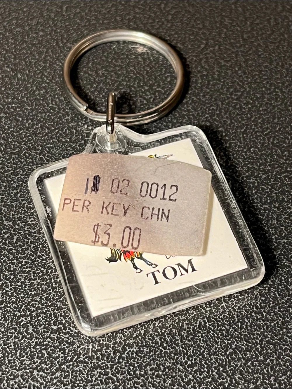 Vintage 90’s Excalibur Las Vegas Hotel Keyring Keychain ‘Tom’